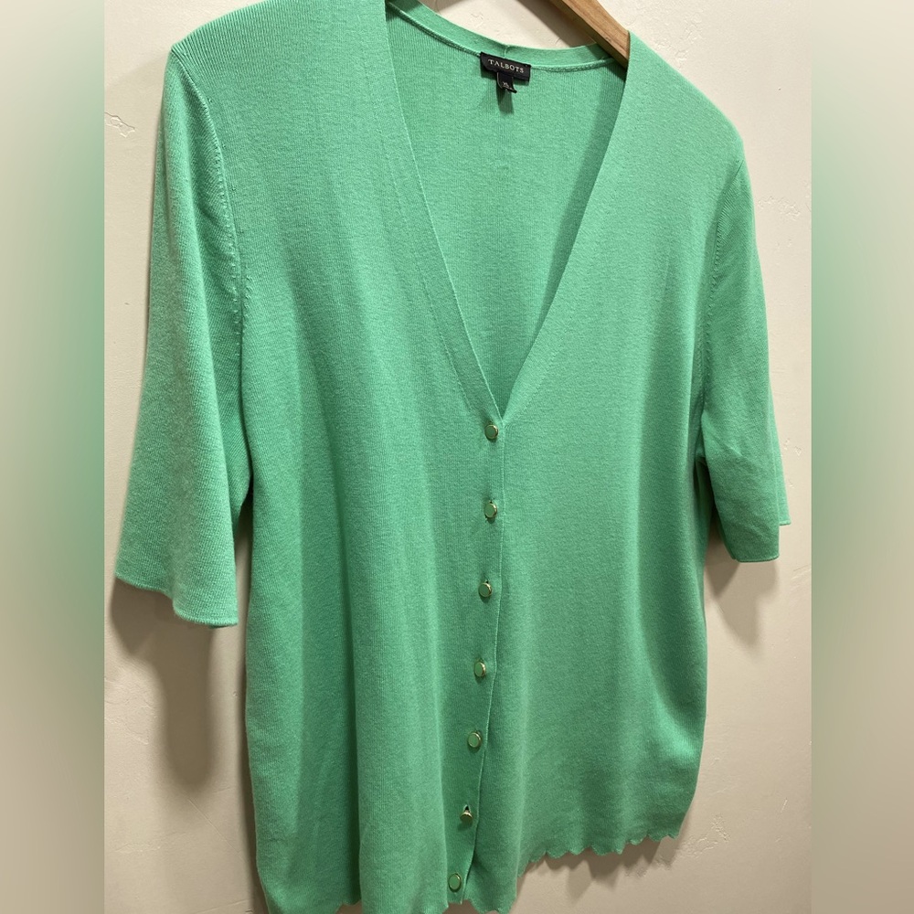 Talbots short sleeve cardigan XL